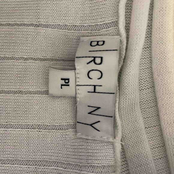 BRCHNY White Ivory Open Front Tight Knit Long Sleeve Cardigan Sweater PL - Picture 13 of 13